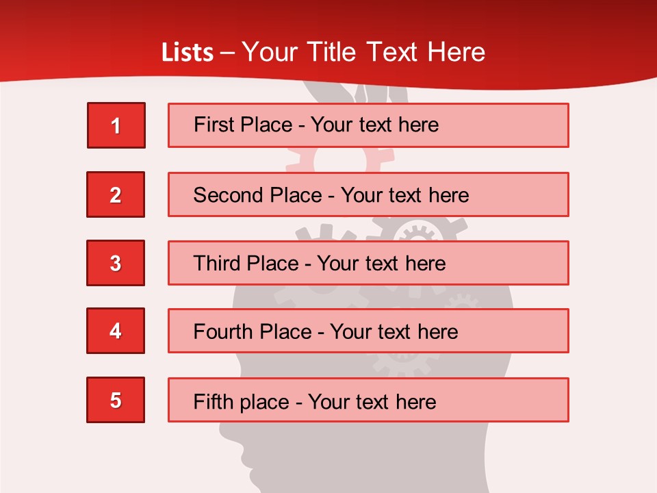 A Person's Head With Gears Coming Out Of It PowerPoint Template