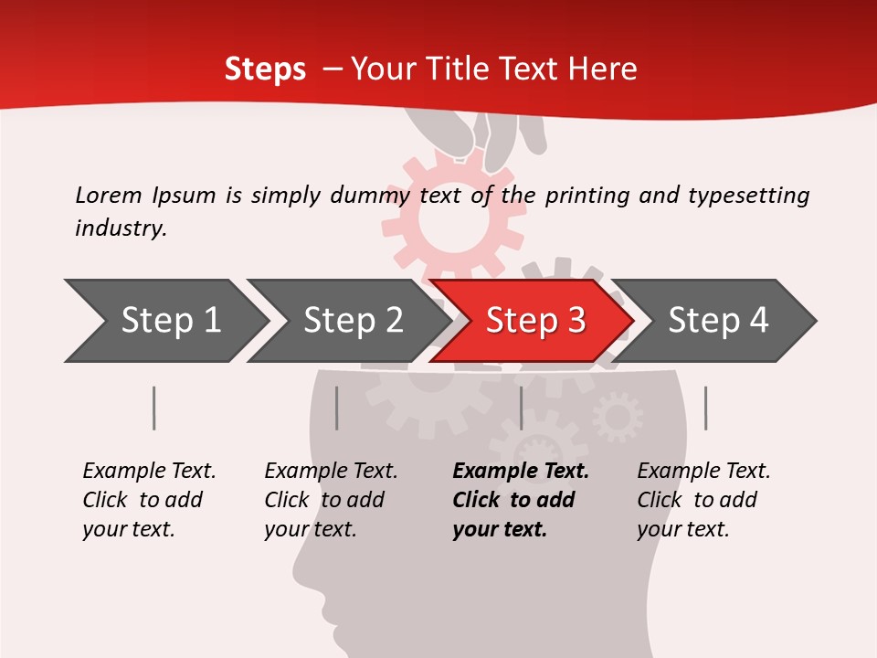 A Person's Head With Gears Coming Out Of It PowerPoint Template