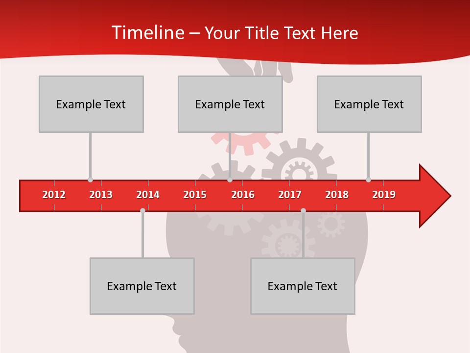A Person's Head With Gears Coming Out Of It PowerPoint Template