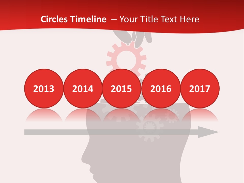 A Person's Head With Gears Coming Out Of It PowerPoint Template