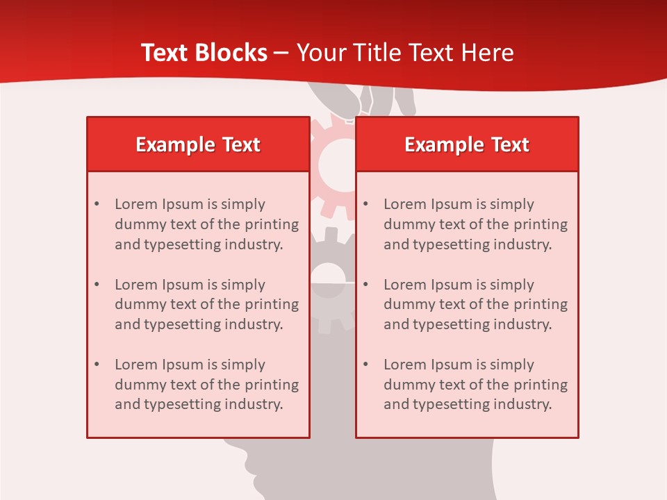 A Person's Head With Gears Coming Out Of It PowerPoint Template
