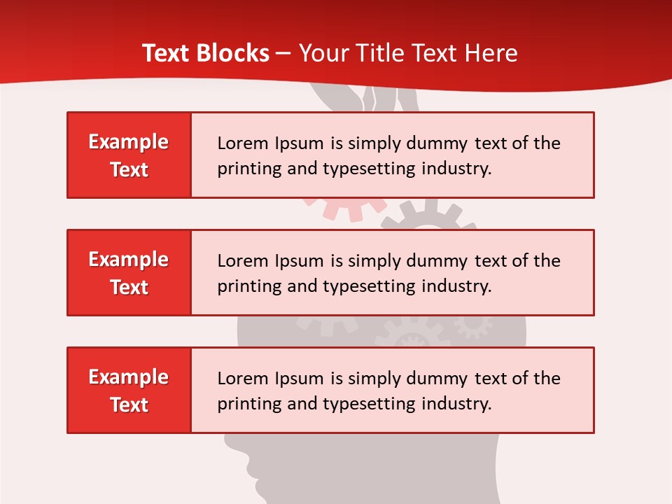 A Person's Head With Gears Coming Out Of It PowerPoint Template