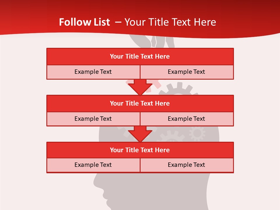A Person's Head With Gears Coming Out Of It PowerPoint Template
