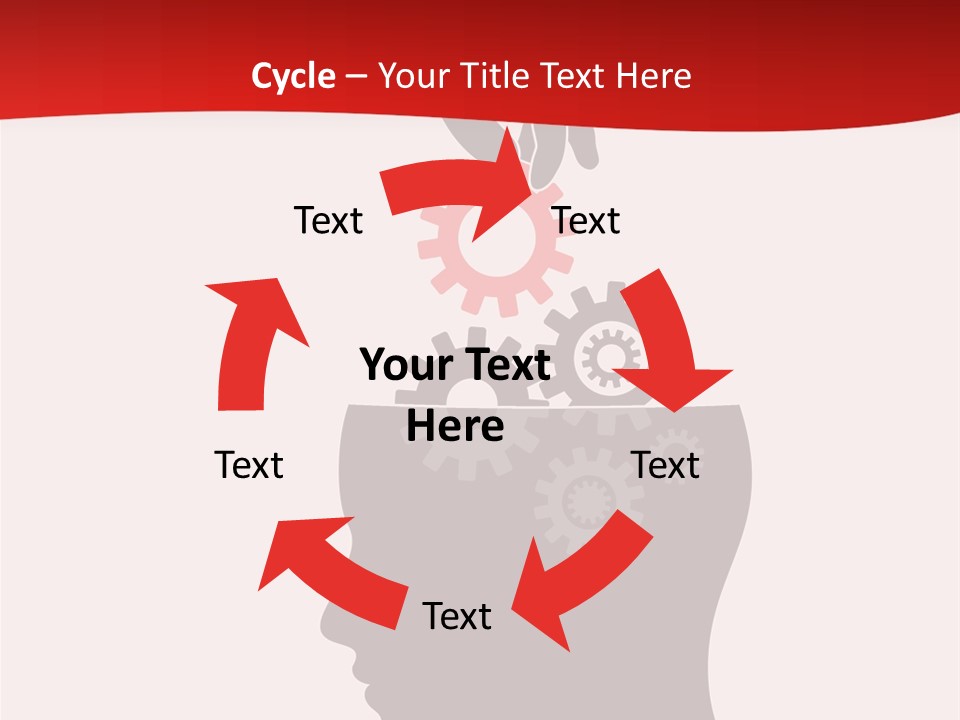 A Person's Head With Gears Coming Out Of It PowerPoint Template