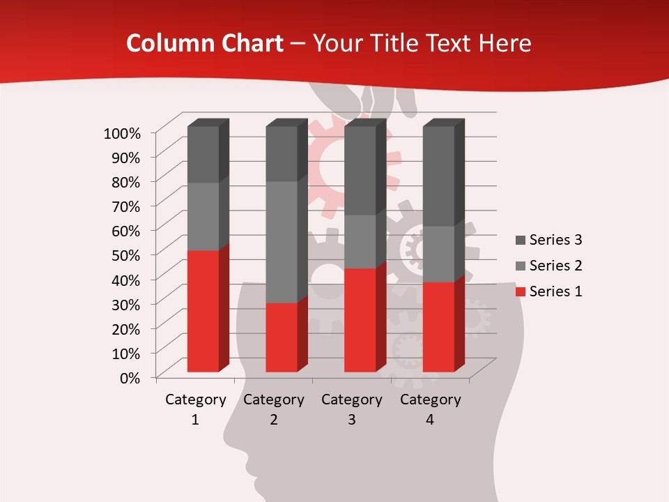A Person's Head With Gears Coming Out Of It PowerPoint Template