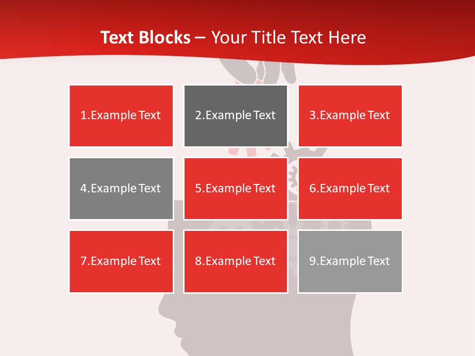 A Person's Head With Gears Coming Out Of It PowerPoint Template