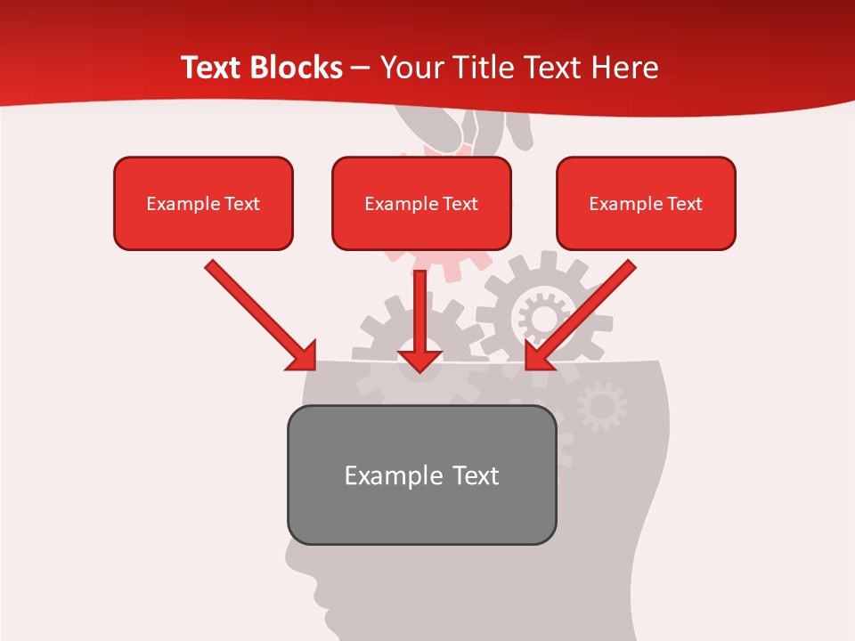 A Person's Head With Gears Coming Out Of It PowerPoint Template