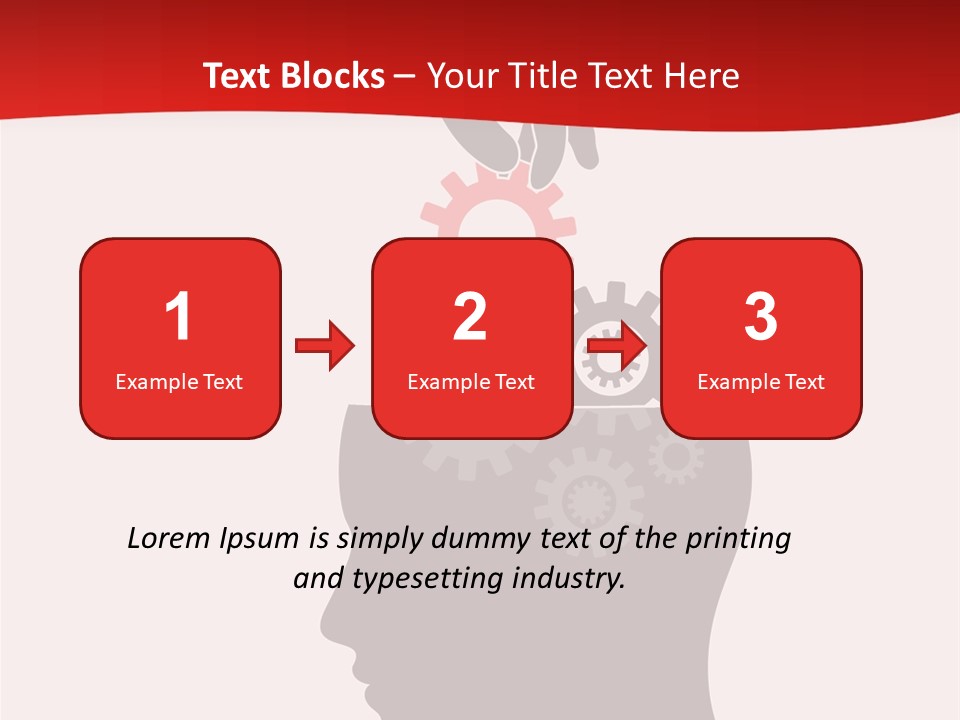 A Person's Head With Gears Coming Out Of It PowerPoint Template