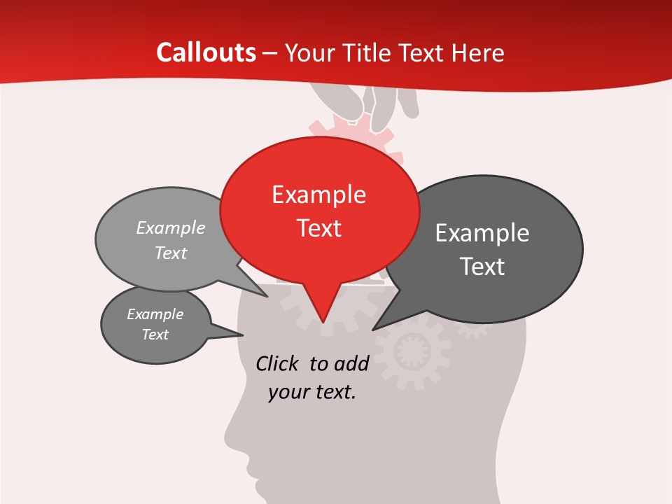 A Person's Head With Gears Coming Out Of It PowerPoint Template