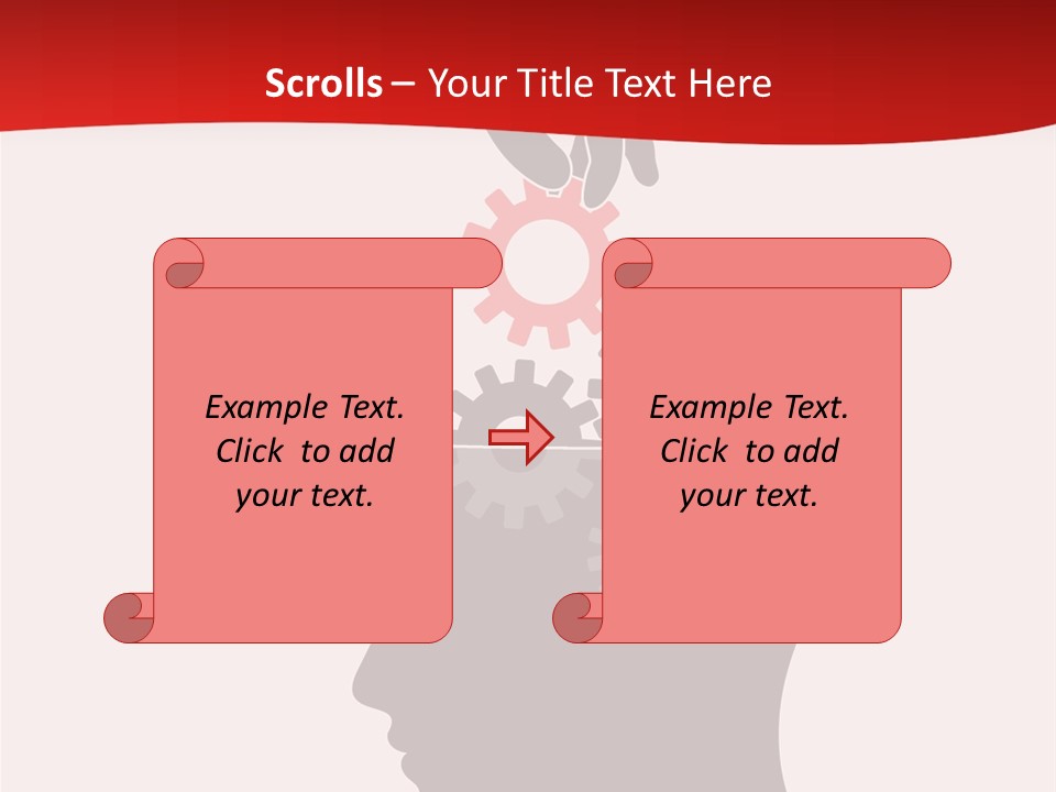 A Person's Head With Gears Coming Out Of It PowerPoint Template