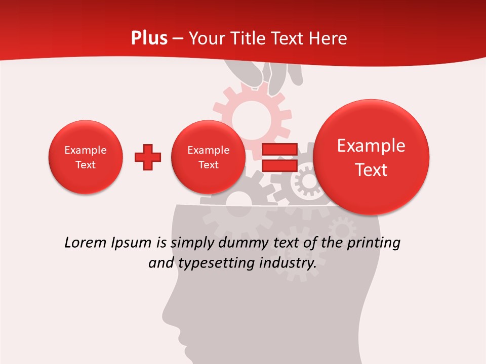 A Person's Head With Gears Coming Out Of It PowerPoint Template