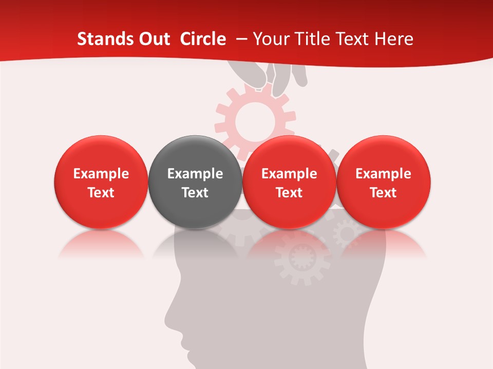 A Person's Head With Gears Coming Out Of It PowerPoint Template