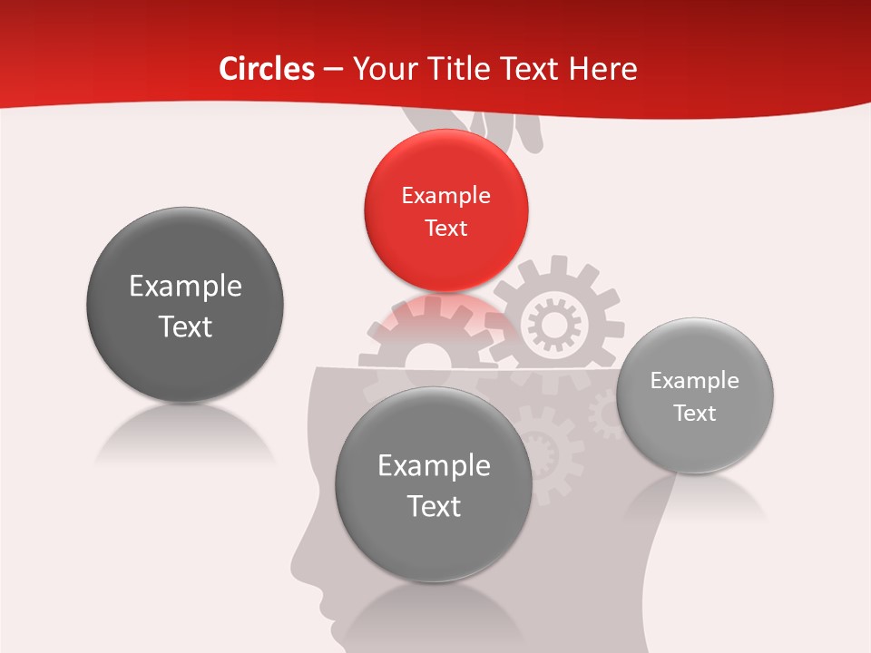 A Person's Head With Gears Coming Out Of It PowerPoint Template