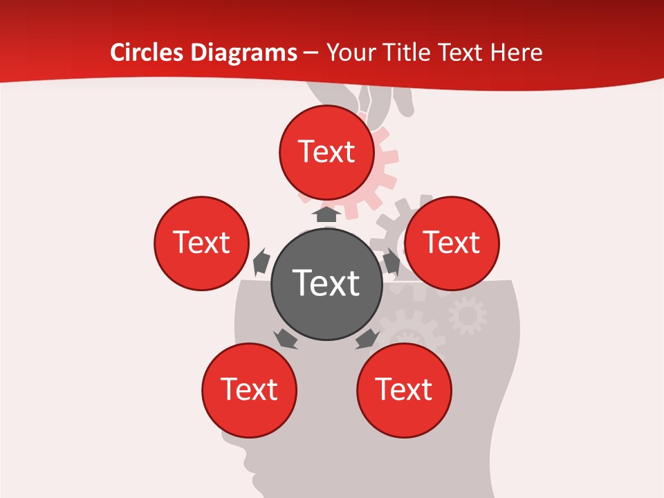 A Person's Head With Gears Coming Out Of It PowerPoint Template