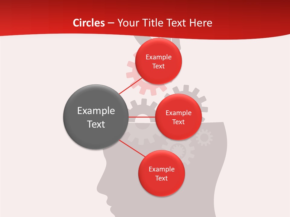 A Person's Head With Gears Coming Out Of It PowerPoint Template
