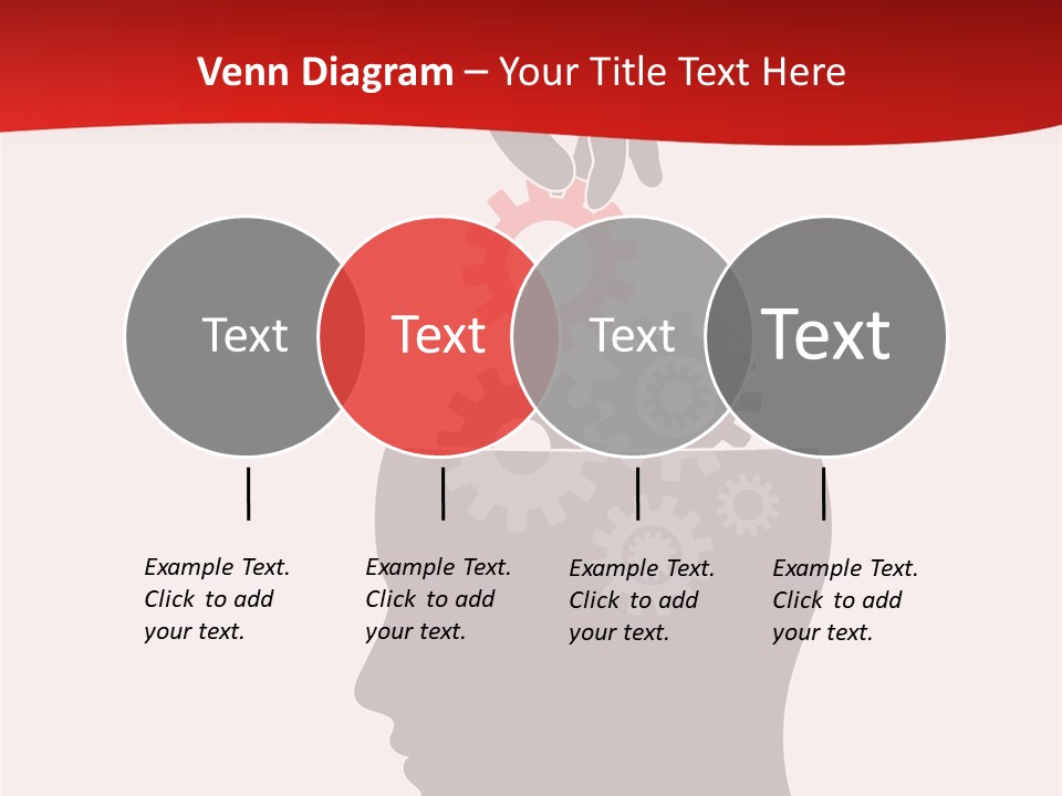 A Person's Head With Gears Coming Out Of It PowerPoint Template