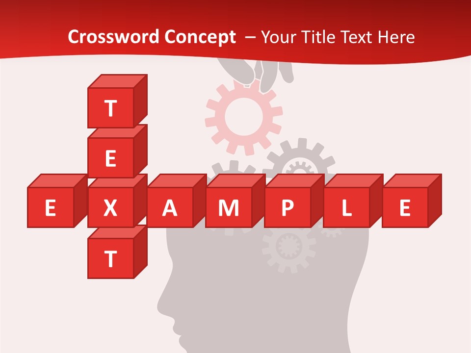 A Person's Head With Gears Coming Out Of It PowerPoint Template