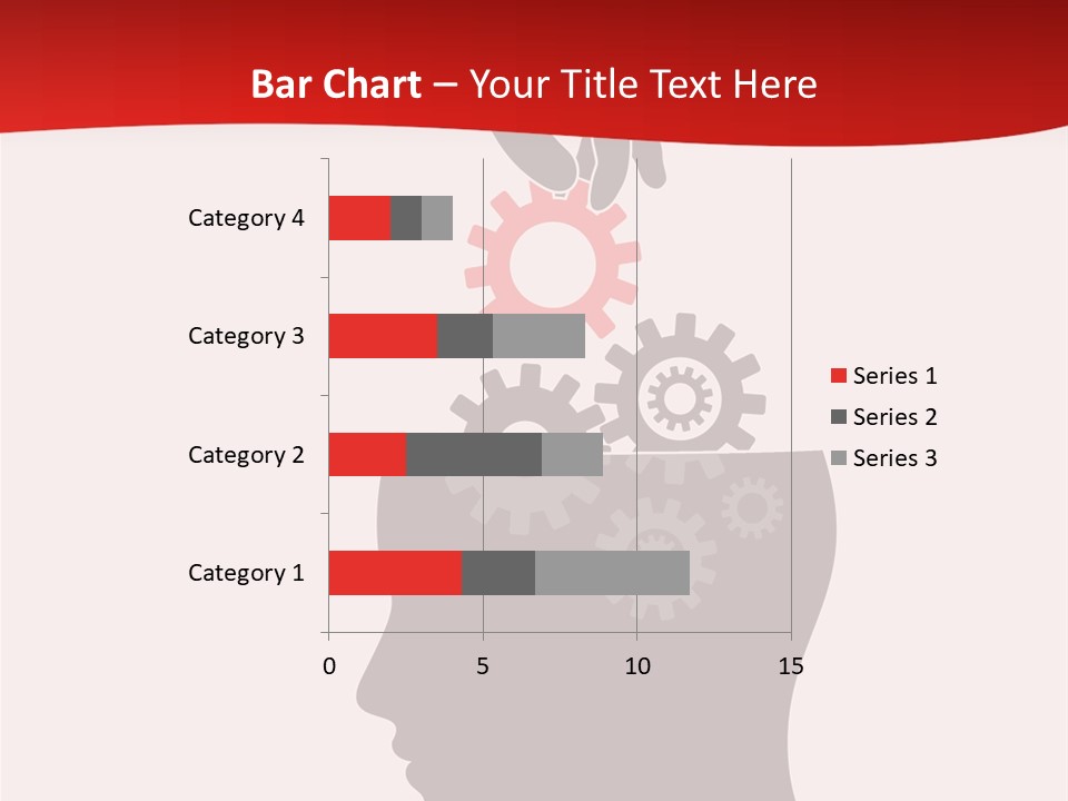 A Person's Head With Gears Coming Out Of It PowerPoint Template