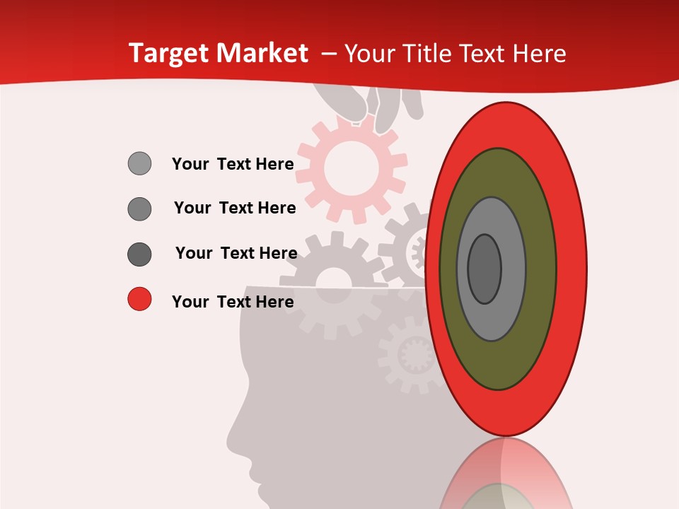 A Person's Head With Gears Coming Out Of It PowerPoint Template