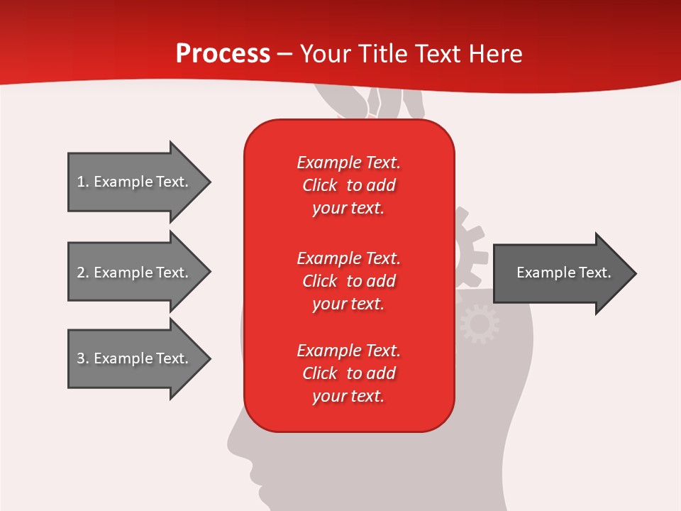A Person's Head With Gears Coming Out Of It PowerPoint Template