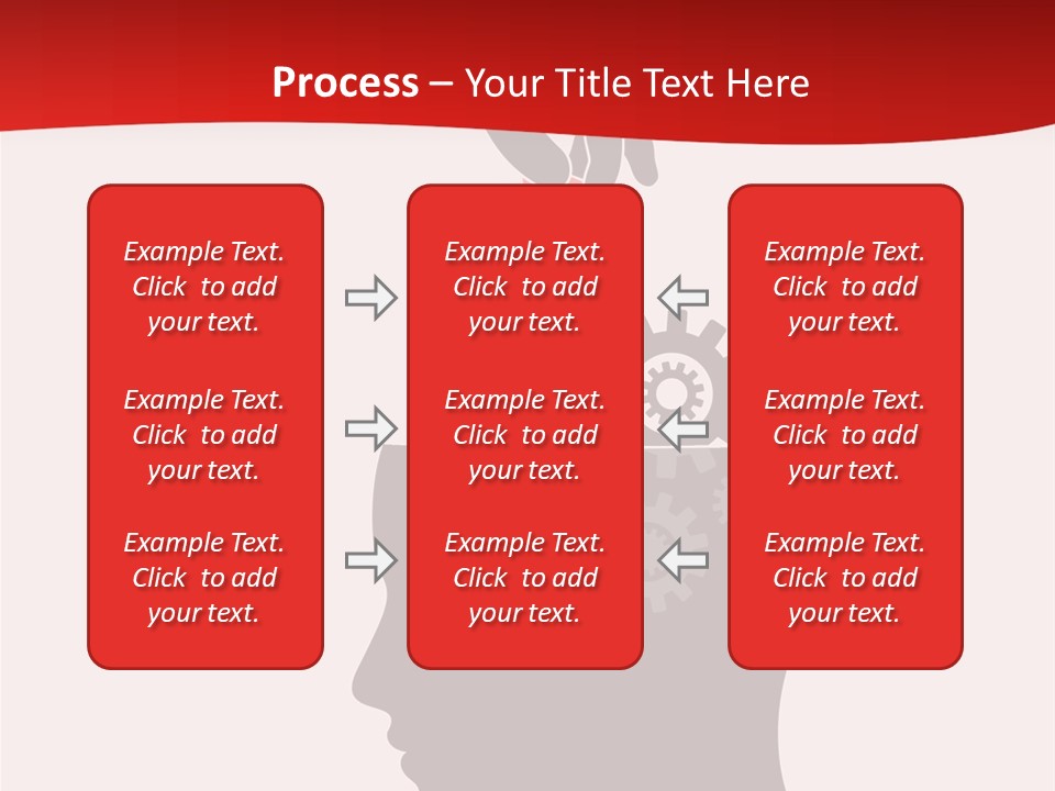 A Person's Head With Gears Coming Out Of It PowerPoint Template