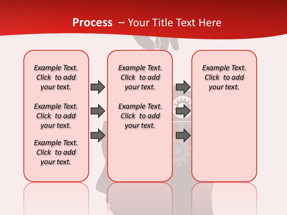 A Person's Head With Gears Coming Out Of It PowerPoint Template