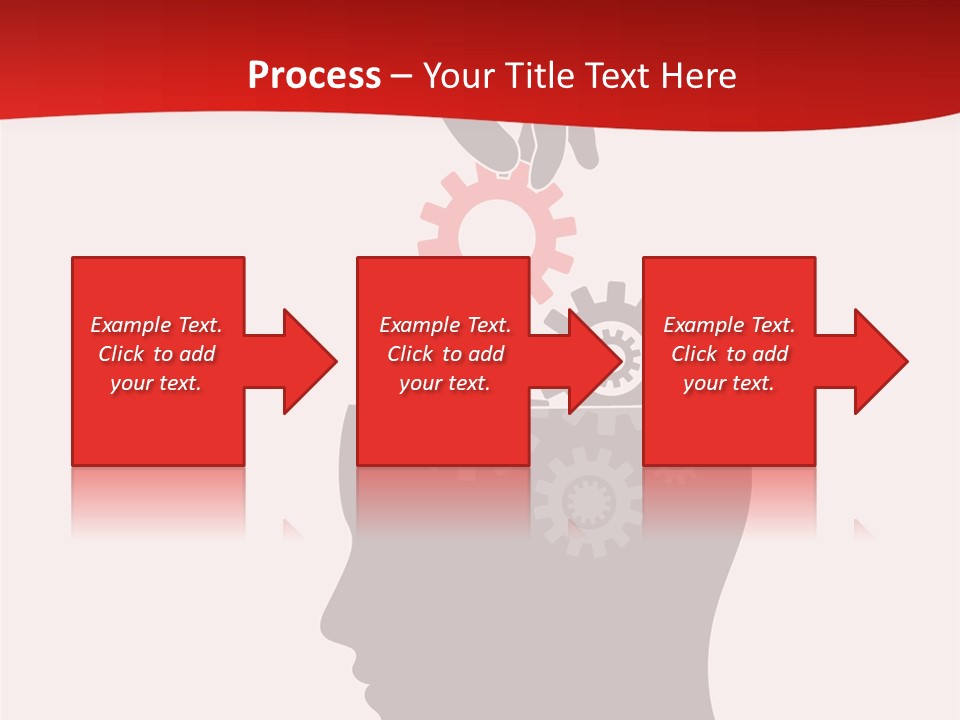 A Person's Head With Gears Coming Out Of It PowerPoint Template