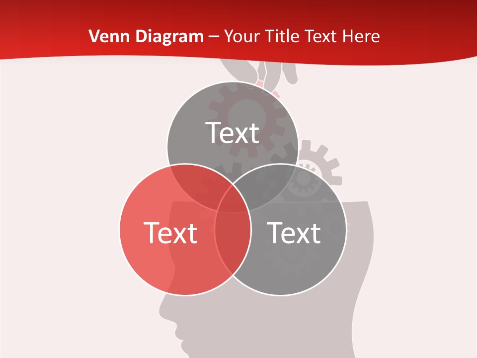 A Person's Head With Gears Coming Out Of It PowerPoint Template