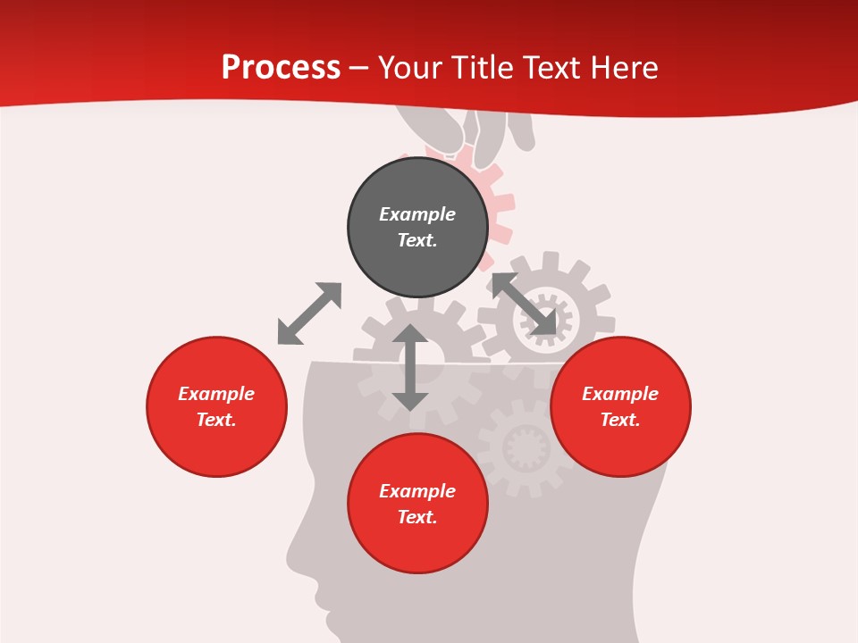 A Person's Head With Gears Coming Out Of It PowerPoint Template