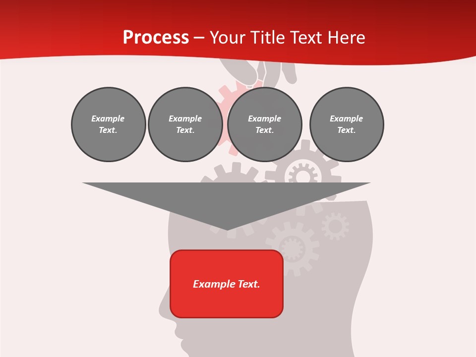 A Person's Head With Gears Coming Out Of It PowerPoint Template