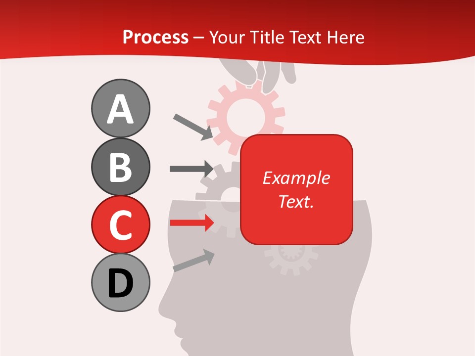 A Person's Head With Gears Coming Out Of It PowerPoint Template