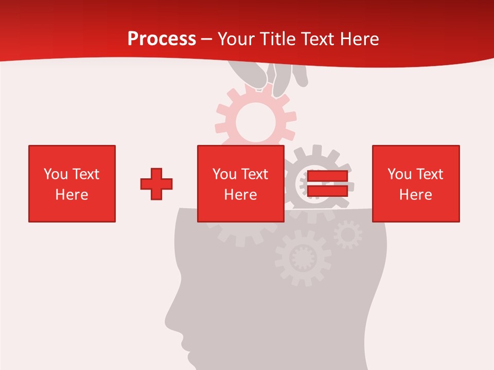 A Person's Head With Gears Coming Out Of It PowerPoint Template