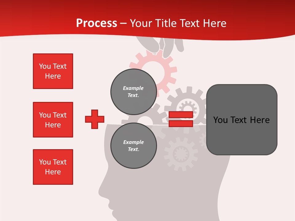 A Person's Head With Gears Coming Out Of It PowerPoint Template