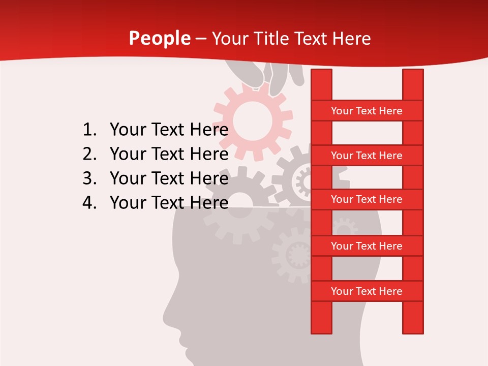 A Person's Head With Gears Coming Out Of It PowerPoint Template