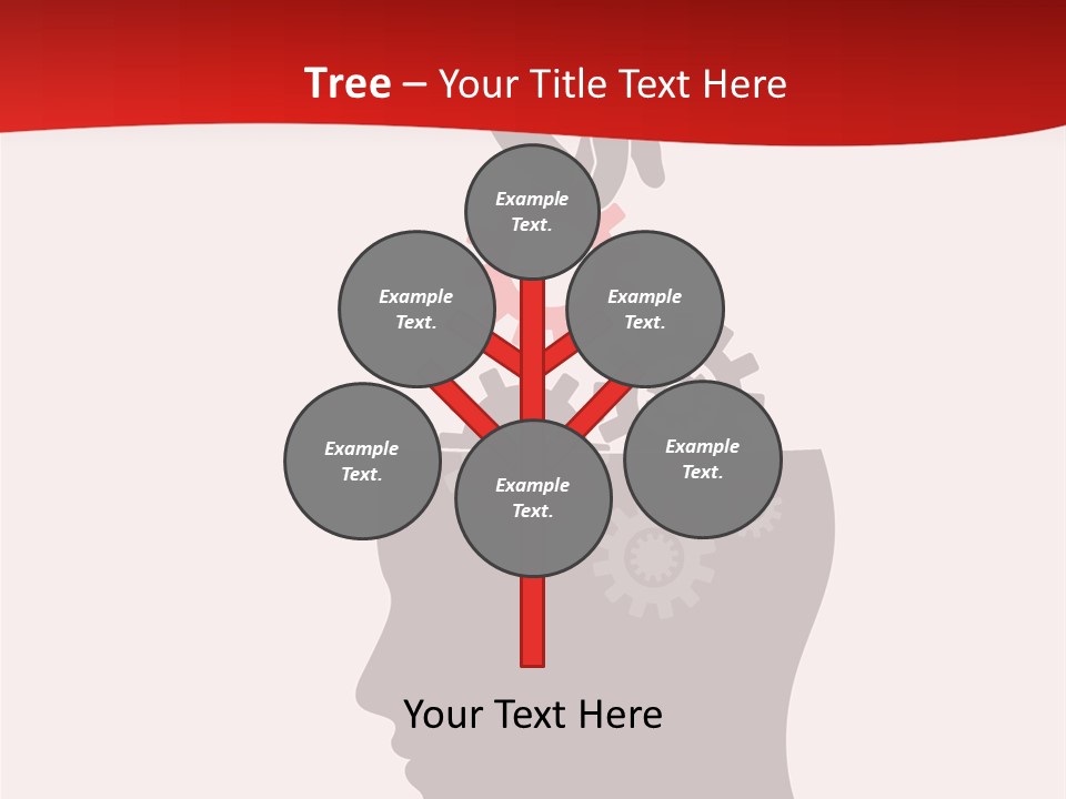 A Person's Head With Gears Coming Out Of It PowerPoint Template