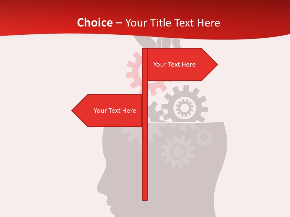 A Person's Head With Gears Coming Out Of It PowerPoint Template