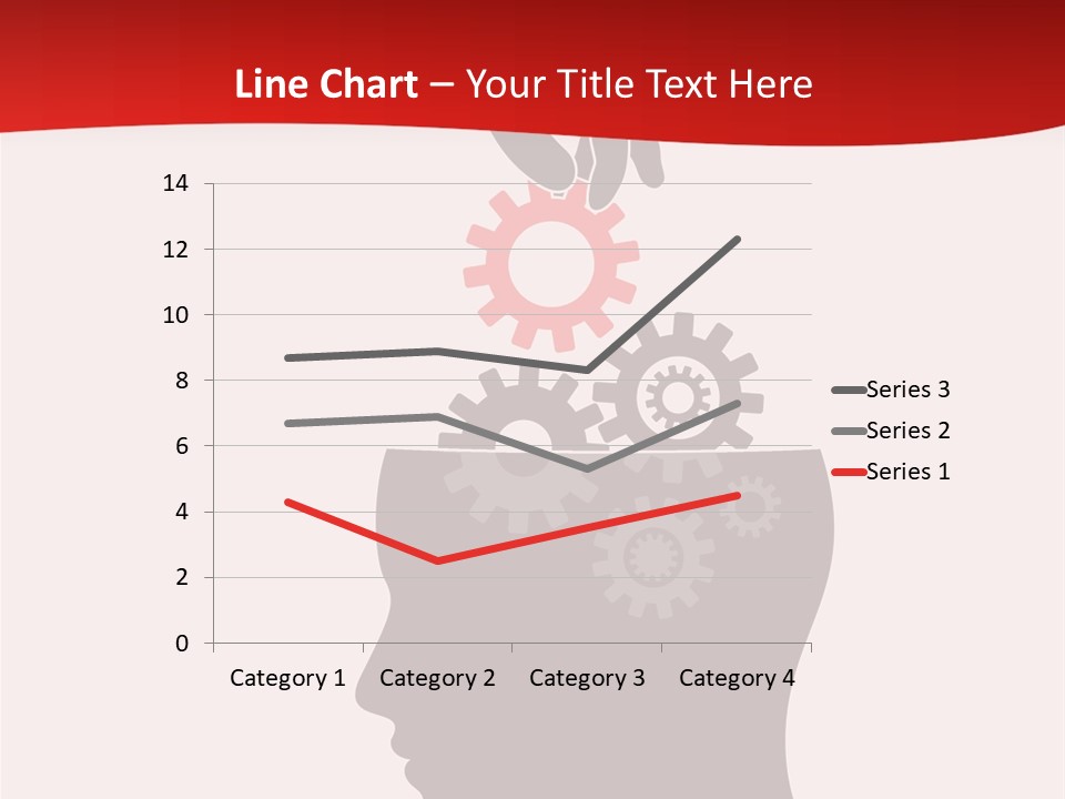 A Person's Head With Gears Coming Out Of It PowerPoint Template