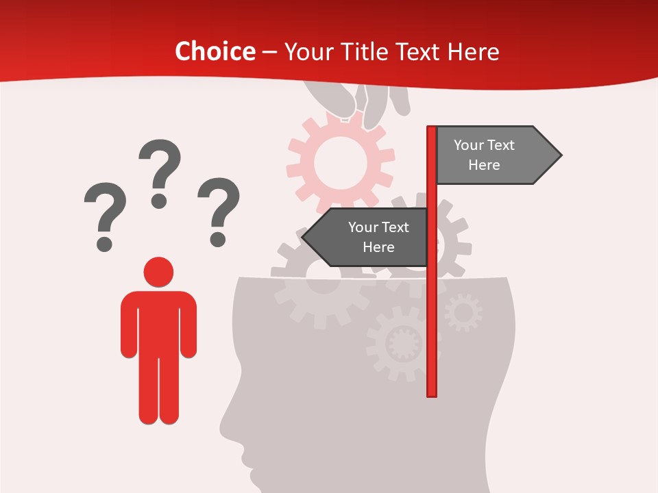 A Person's Head With Gears Coming Out Of It PowerPoint Template