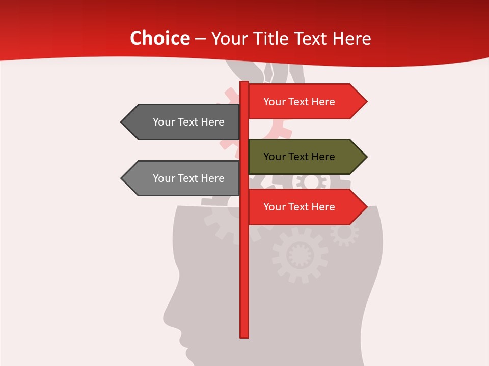 A Person's Head With Gears Coming Out Of It PowerPoint Template