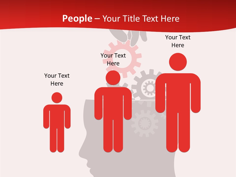 A Person's Head With Gears Coming Out Of It PowerPoint Template