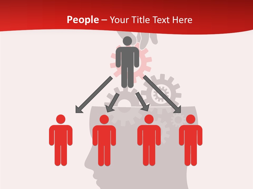 A Person's Head With Gears Coming Out Of It PowerPoint Template
