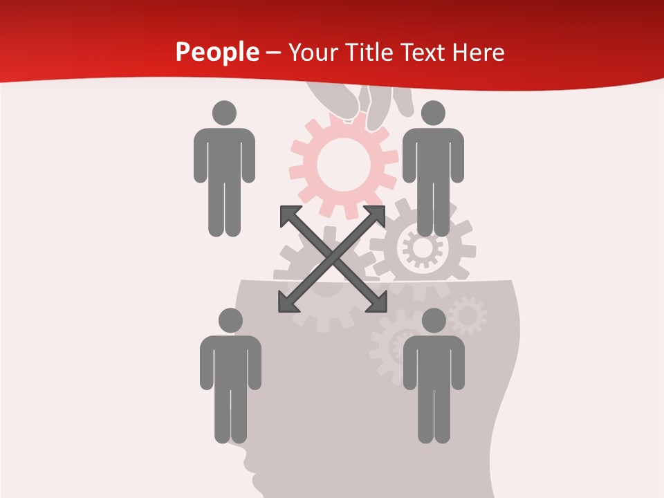 A Person's Head With Gears Coming Out Of It PowerPoint Template