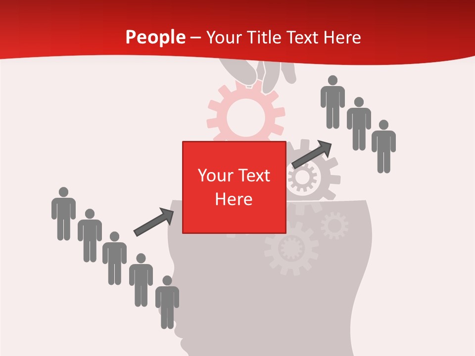 A Person's Head With Gears Coming Out Of It PowerPoint Template