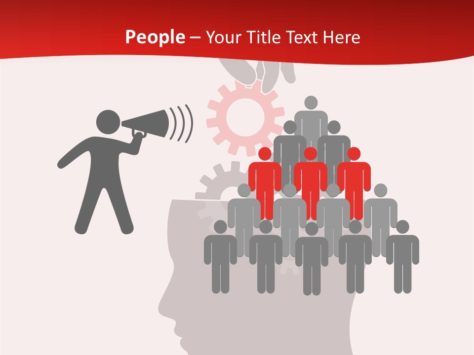 A Person's Head With Gears Coming Out Of It PowerPoint Template
