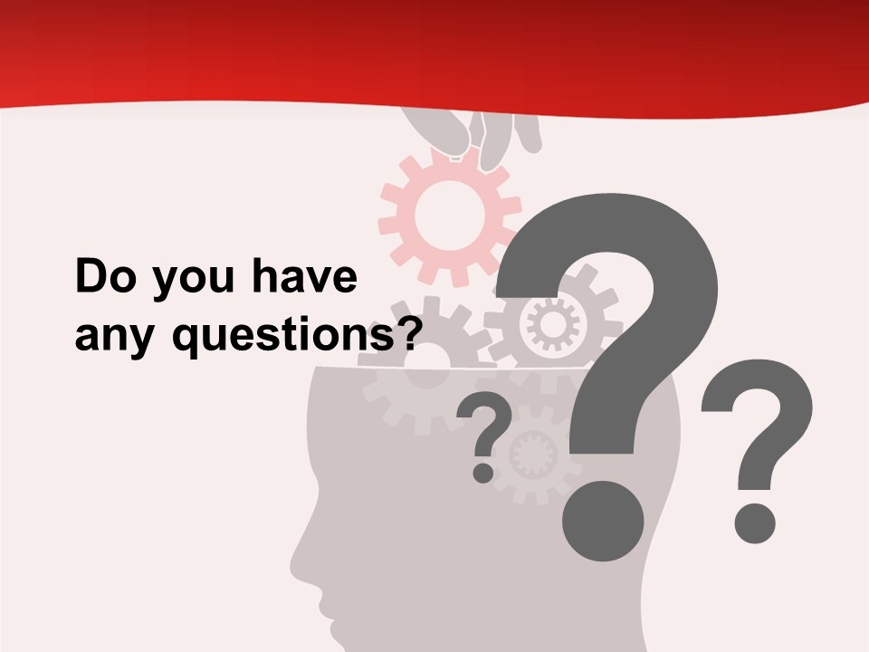 A Person's Head With Gears Coming Out Of It PowerPoint Template