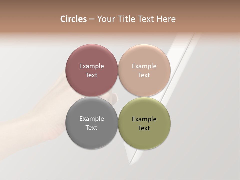 A Woman's Hand Pointing At A Laptop Screen PowerPoint Template