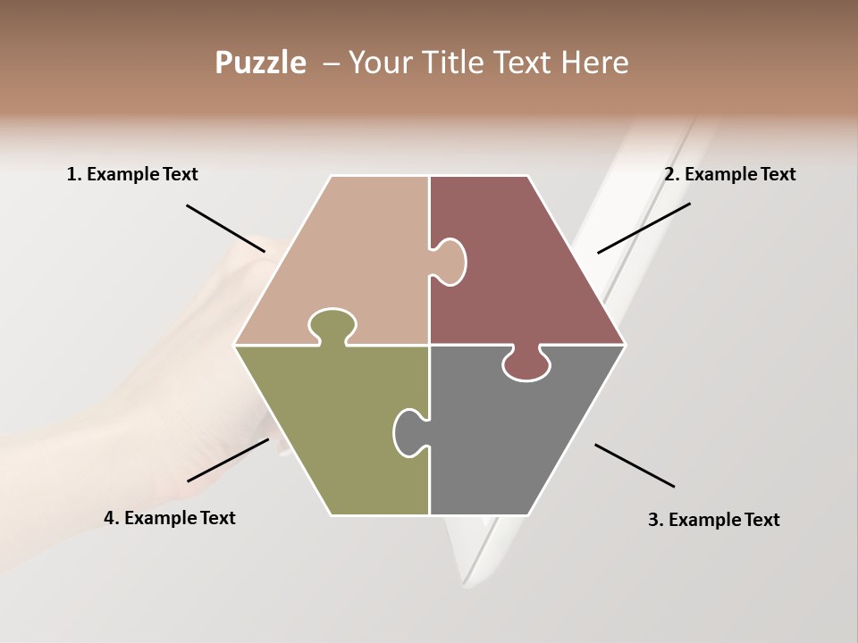 A Woman's Hand Pointing At A Laptop Screen PowerPoint Template
