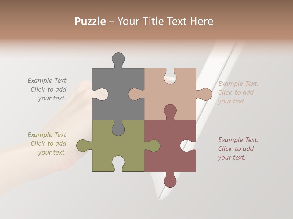 A Woman's Hand Pointing At A Laptop Screen PowerPoint Template