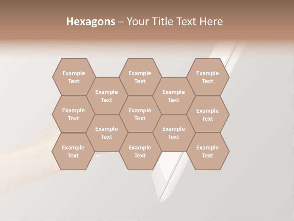 A Woman's Hand Pointing At A Laptop Screen PowerPoint Template