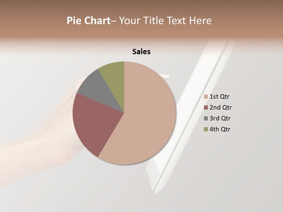 A Woman's Hand Pointing At A Laptop Screen PowerPoint Template